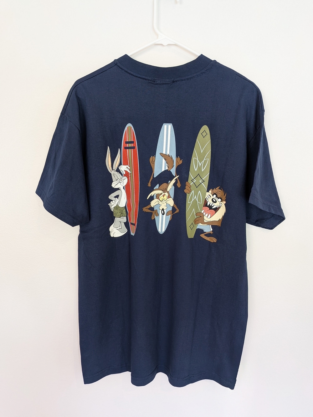 Vintage 90s Warner Bros Studio Store Looney Tunes Surf T Shirt Large